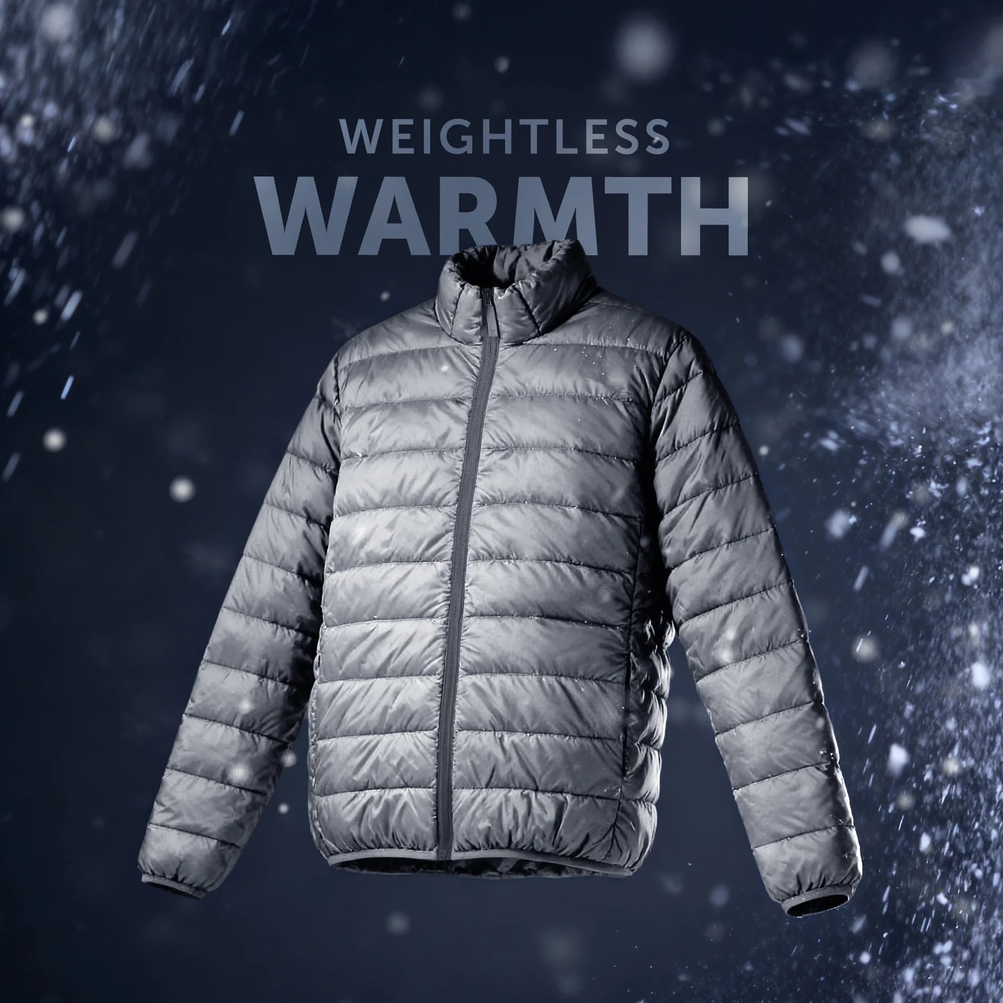 Ultra-Light Puffer Jacket - Ash Grey - Image 2