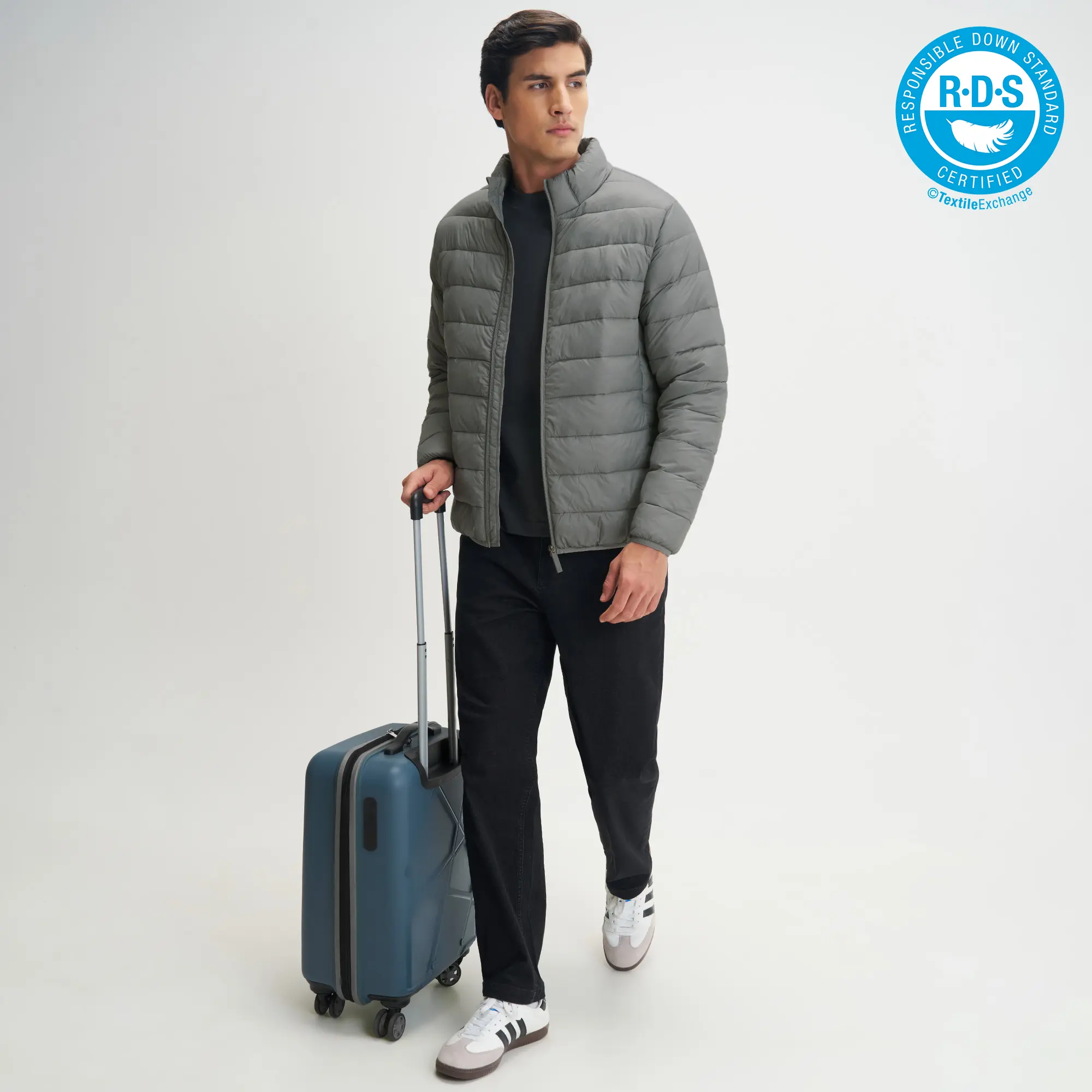 Ultra-Light Puffer Jacket - Ash Grey - Image 3