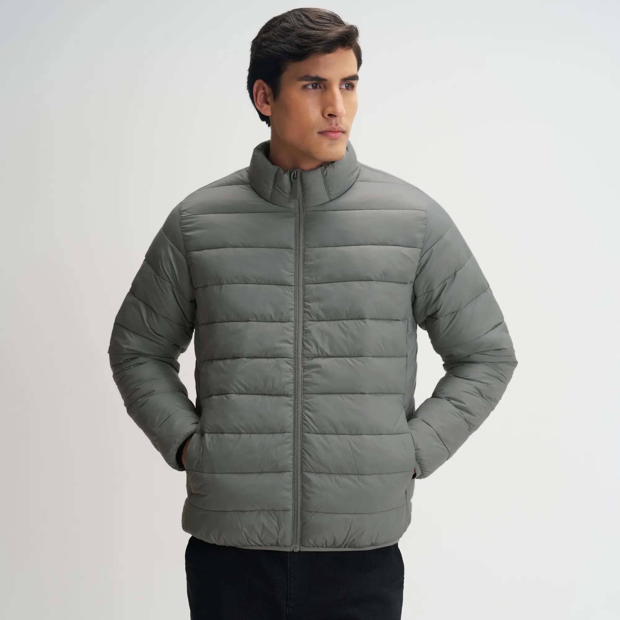 Ultra-Light Puffer Jacket - Ash Grey - Image 4