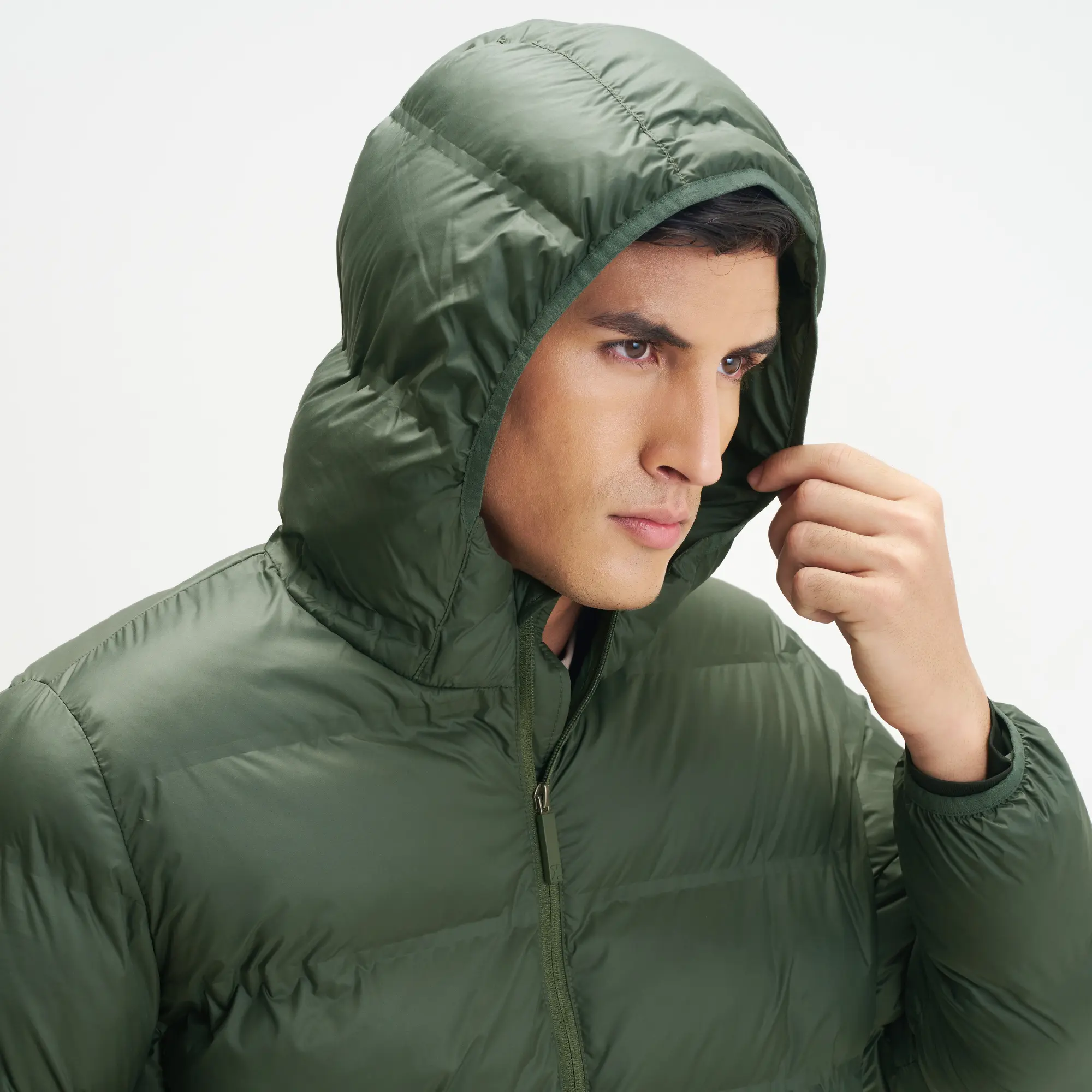 Ultra-Warm Puffer Jacket- Army Green - Image 5
