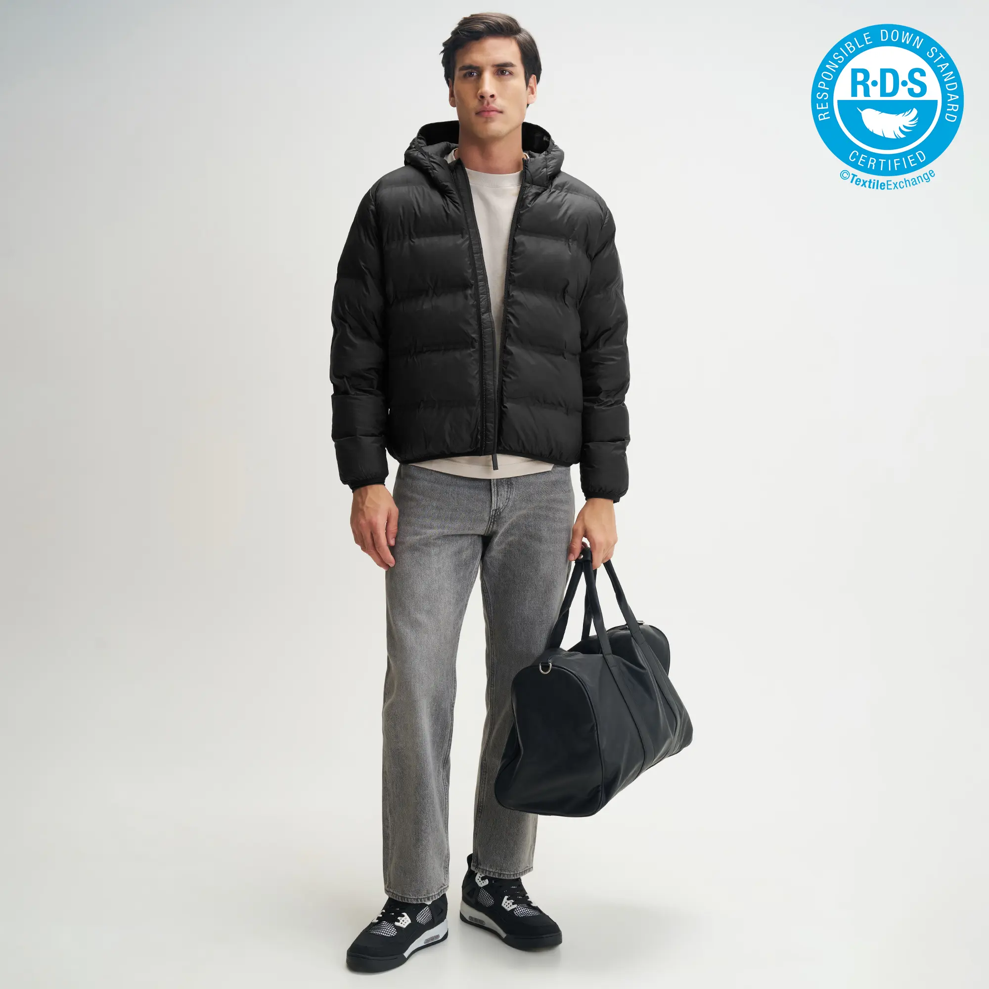 Ultra-Warm Puffer Jacket - Pitch Black - Image 3