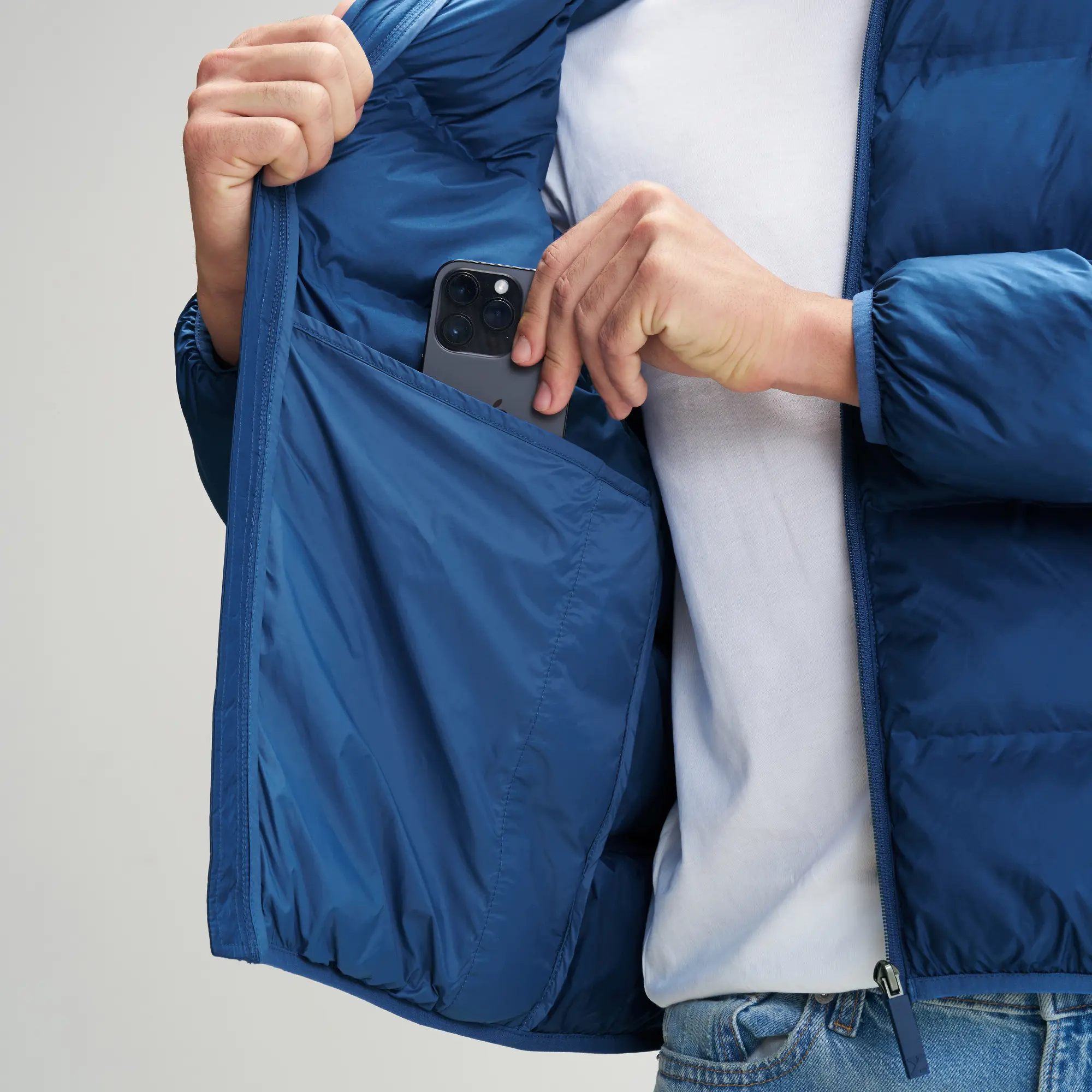 Ultra-Warm Puffer Jacket - Royal Blue - Image 4