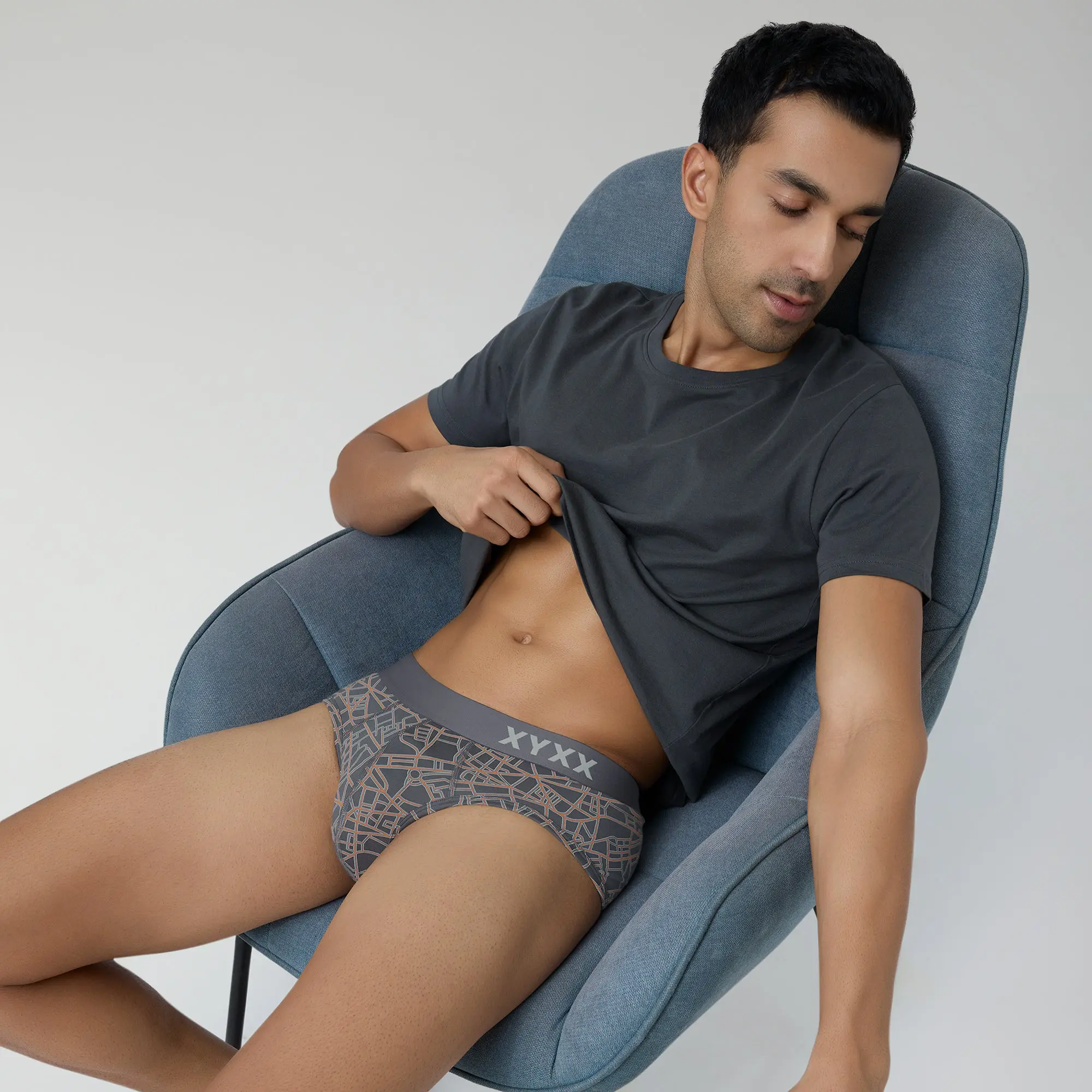 Urbane Modal Briefs Map Grey - Image 4