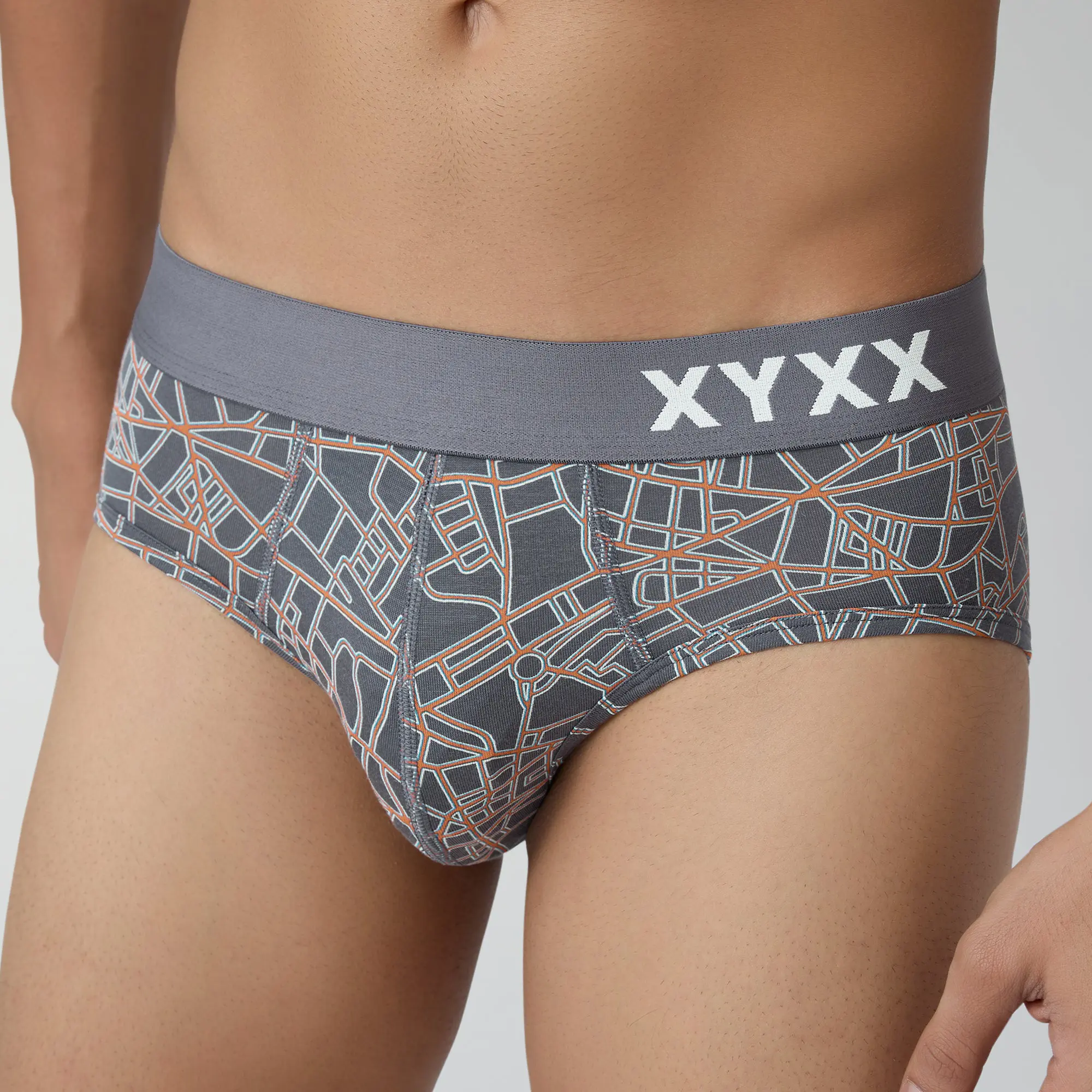 Urbane Modal Briefs Map Grey - Image 6
