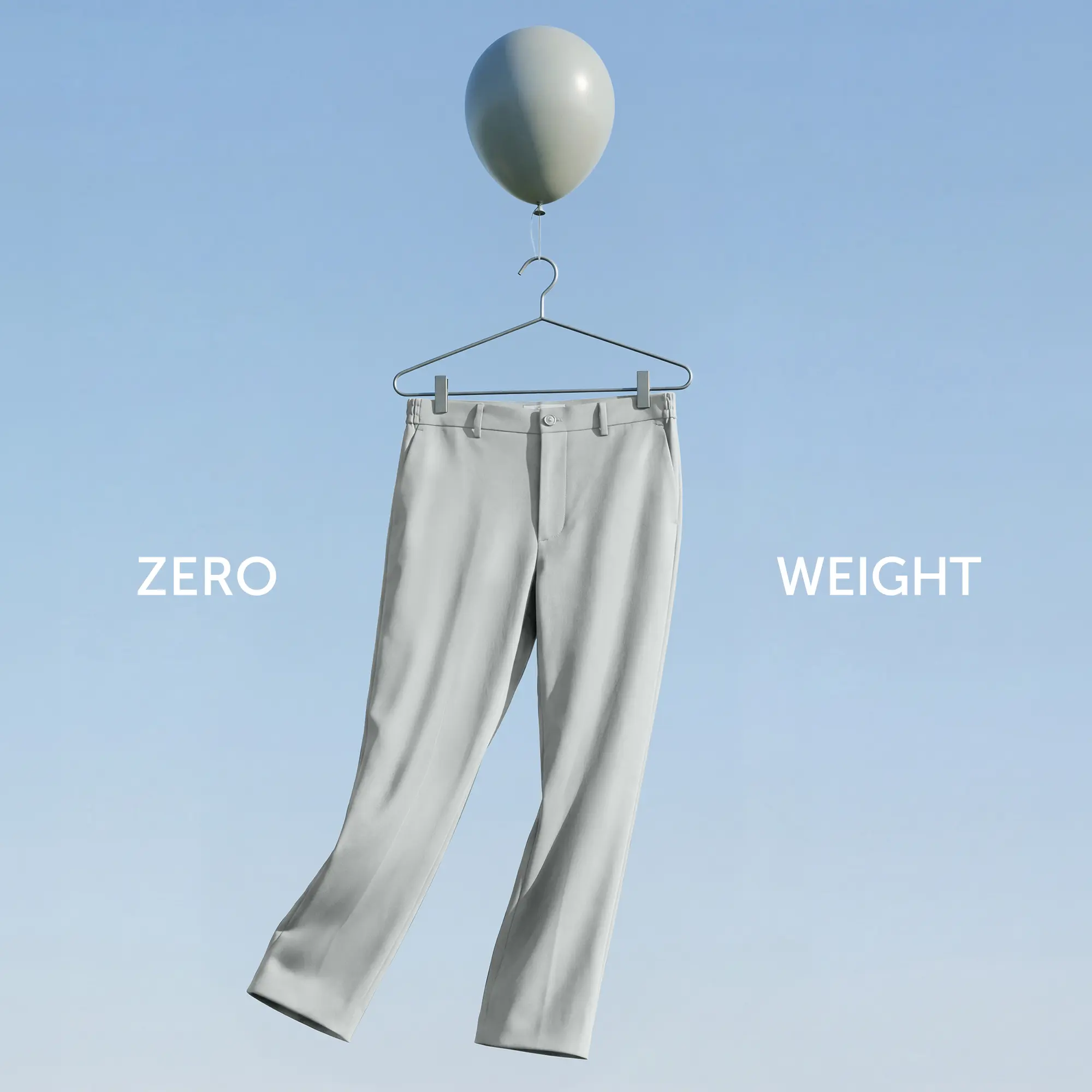 VELOCITY: Soft Stretch Pants - Straight Fit Chrome White - Image 2
