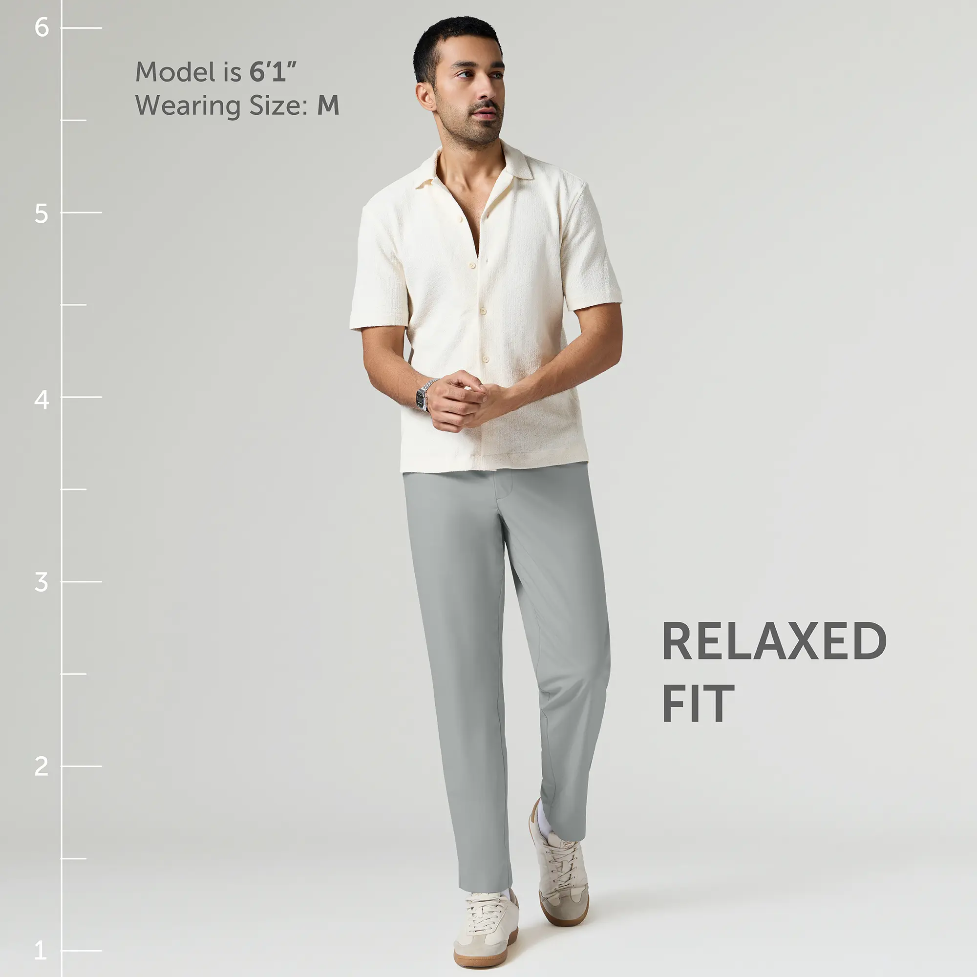 VELOCITY: Soft Stretch Pants - Straight Fit Chrome White - Image 5