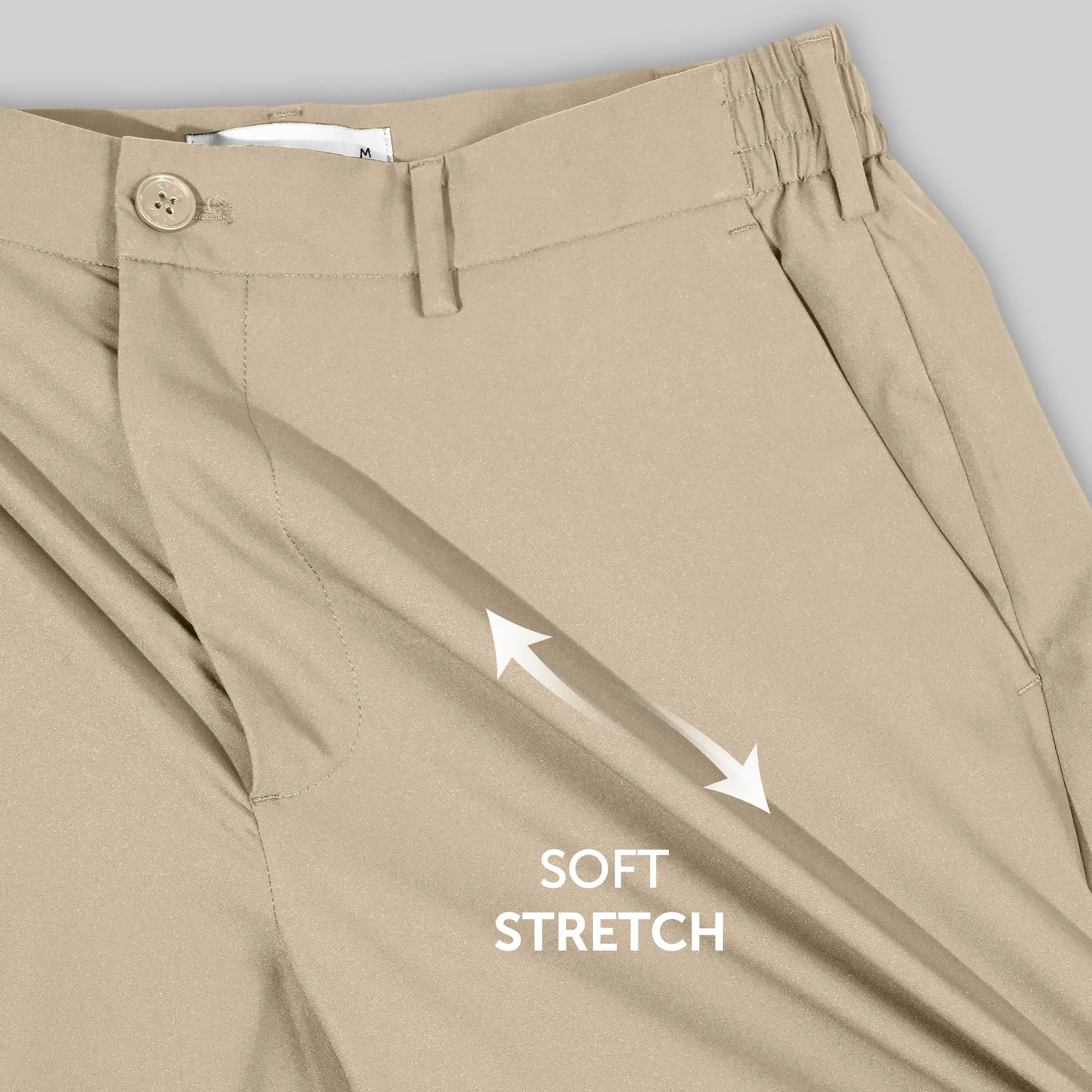 VELOCITY: Soft Stretch Pants - Straight Fit Tan Brown - Image 4