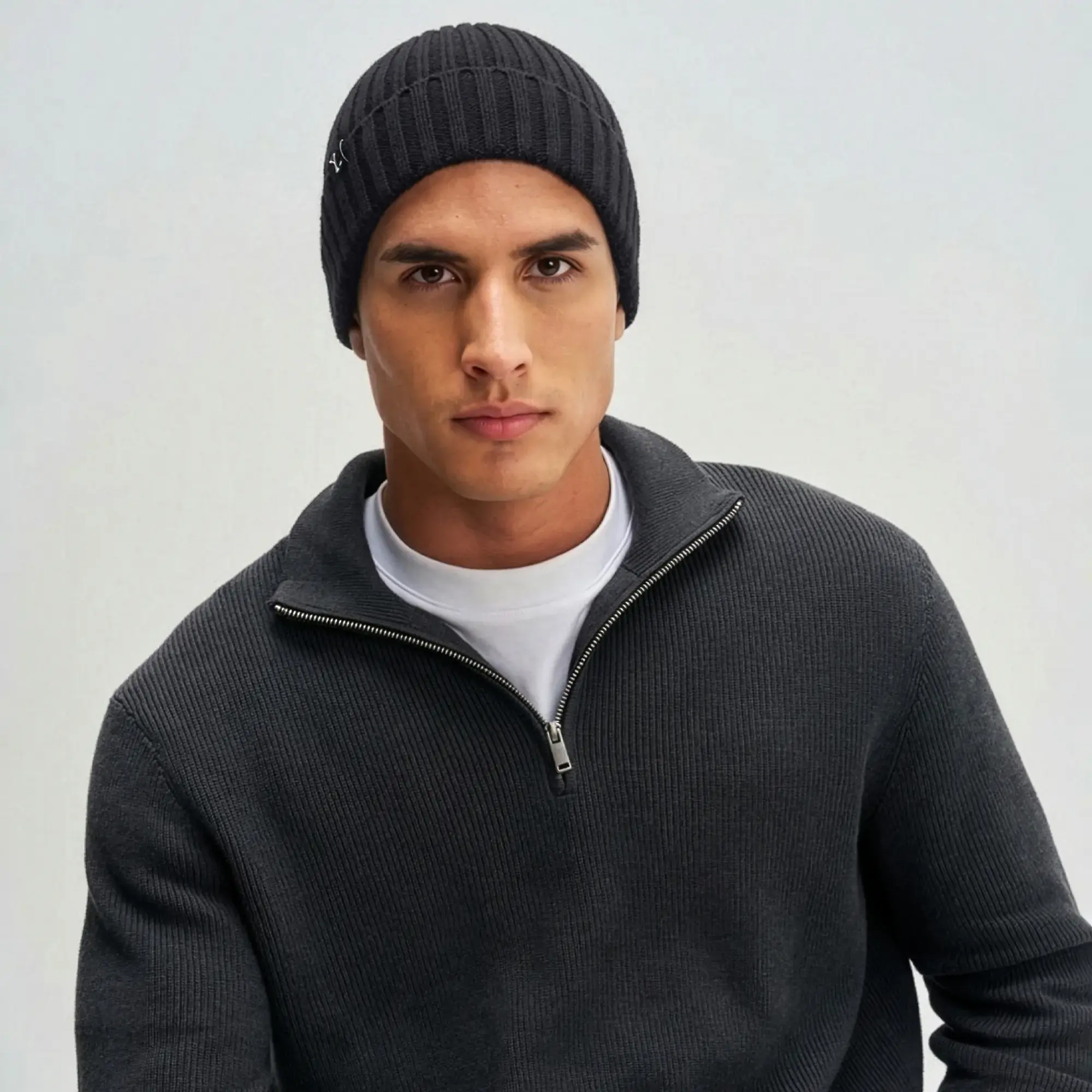 Winter Beanie - Pitch Black - Image 2