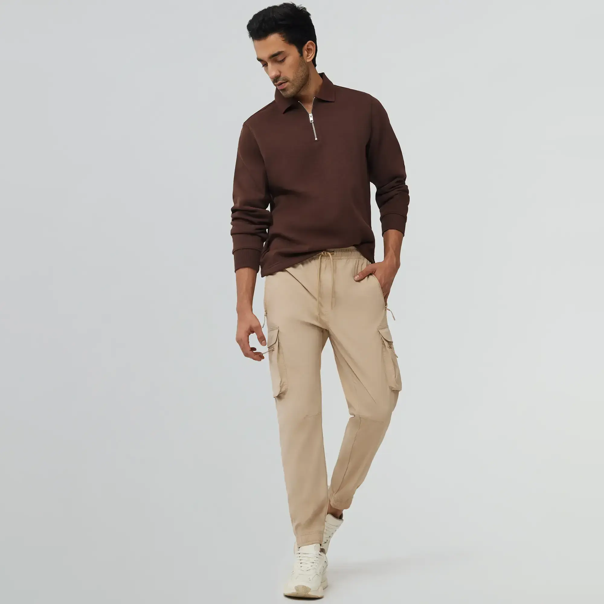 Moveo Cargo Joggers Biscuit Brown - Image 2
