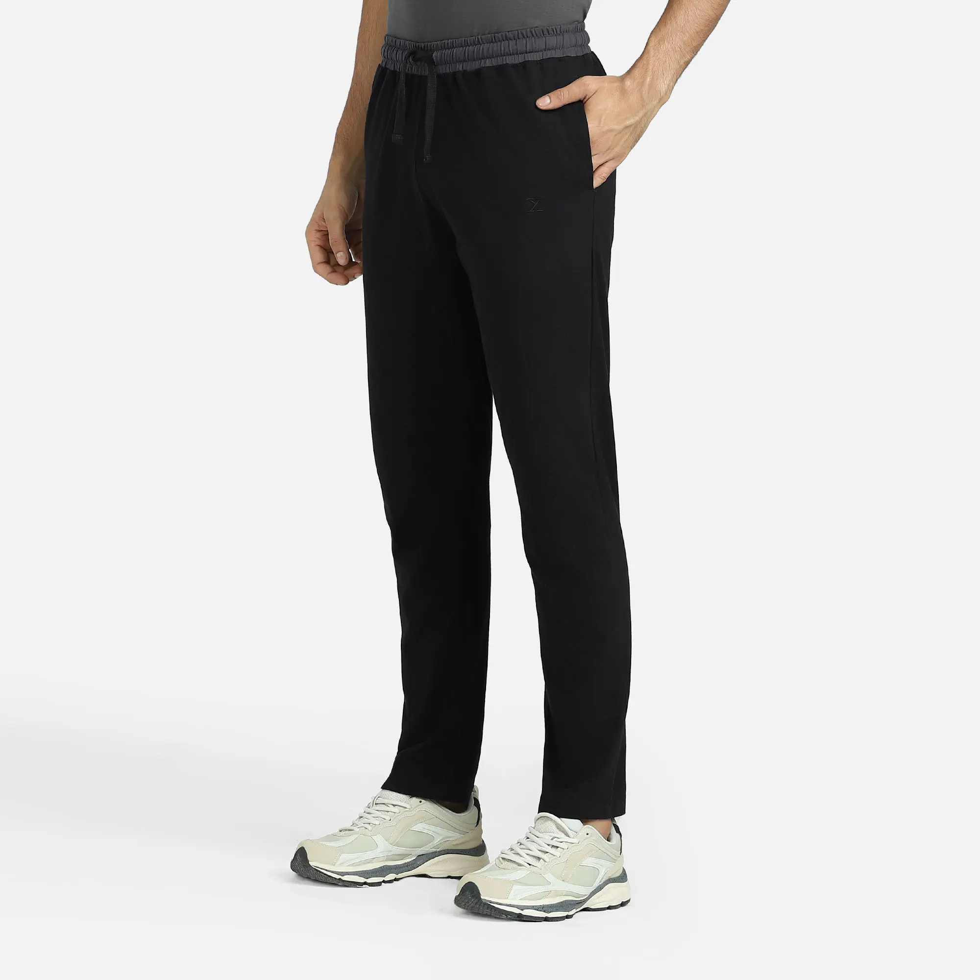 Nova Cotton Rich Track Pants Pitch Black - Image 2