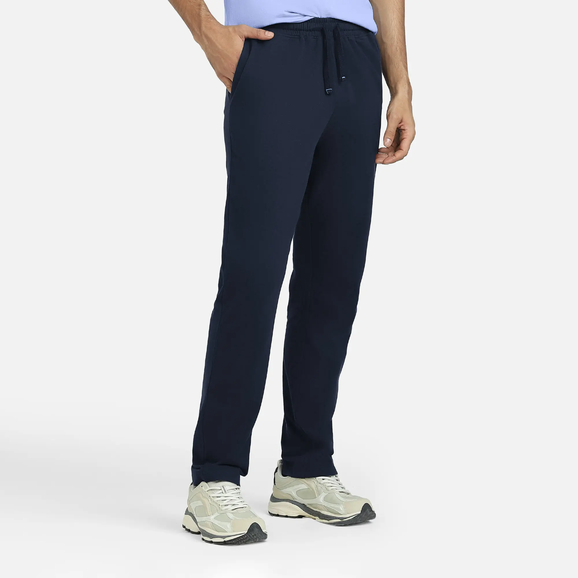 Pace Cotton Rich Track Pants Navy Blue - Image 2
