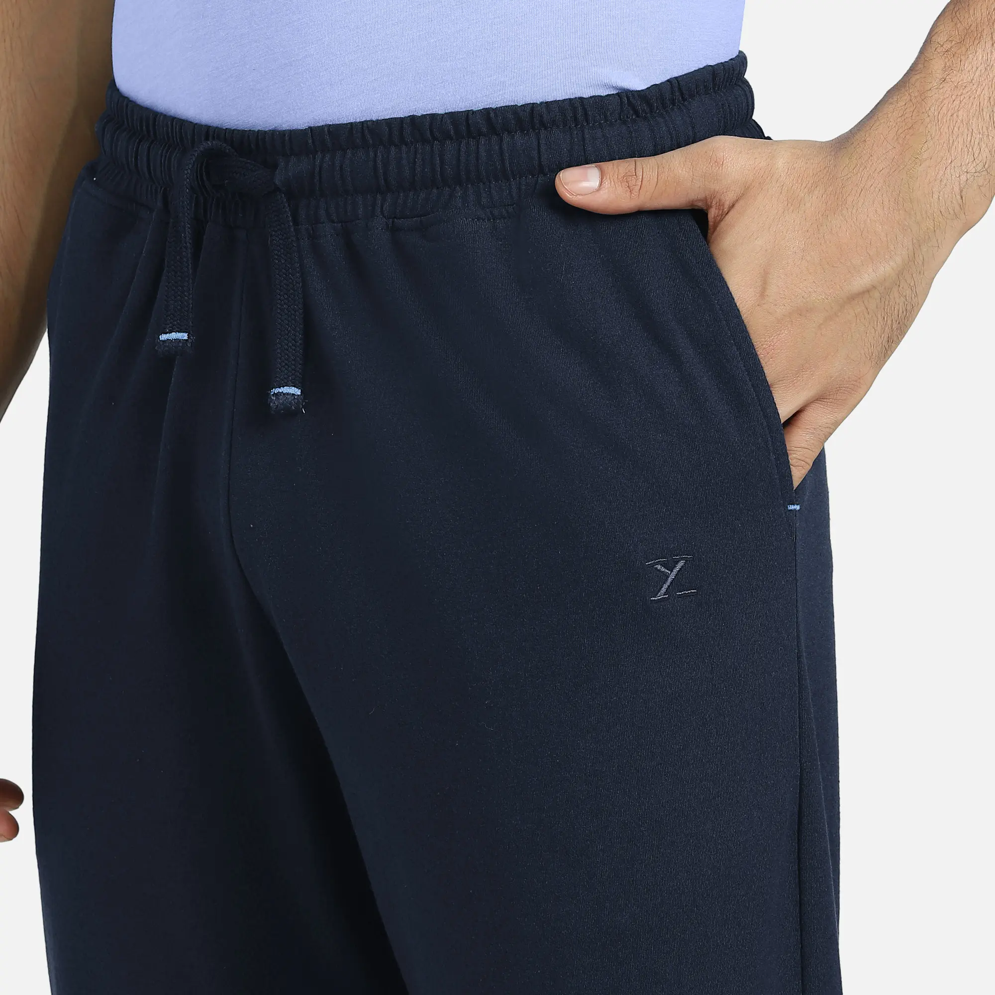 Pace Cotton Rich Track Pants Navy Blue - Image 6