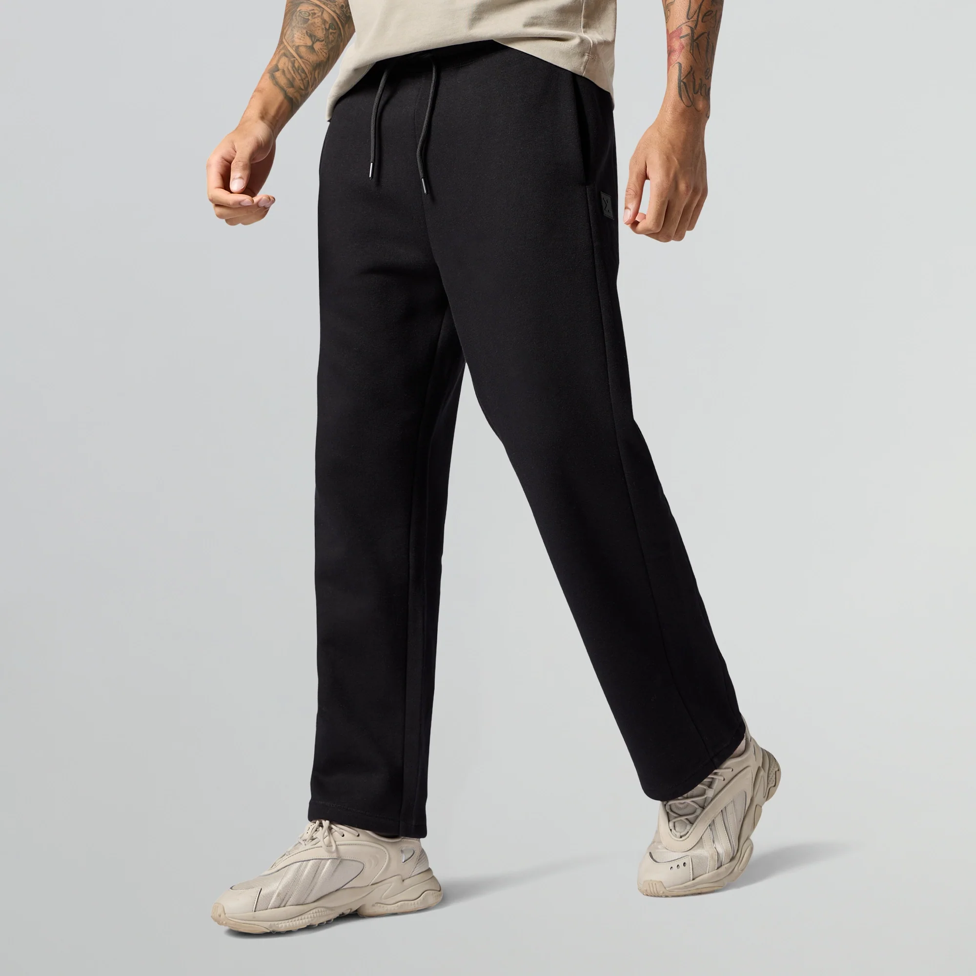 Pulse French Terry Cotton Blend Sweatpants Pitch Black - Image 5