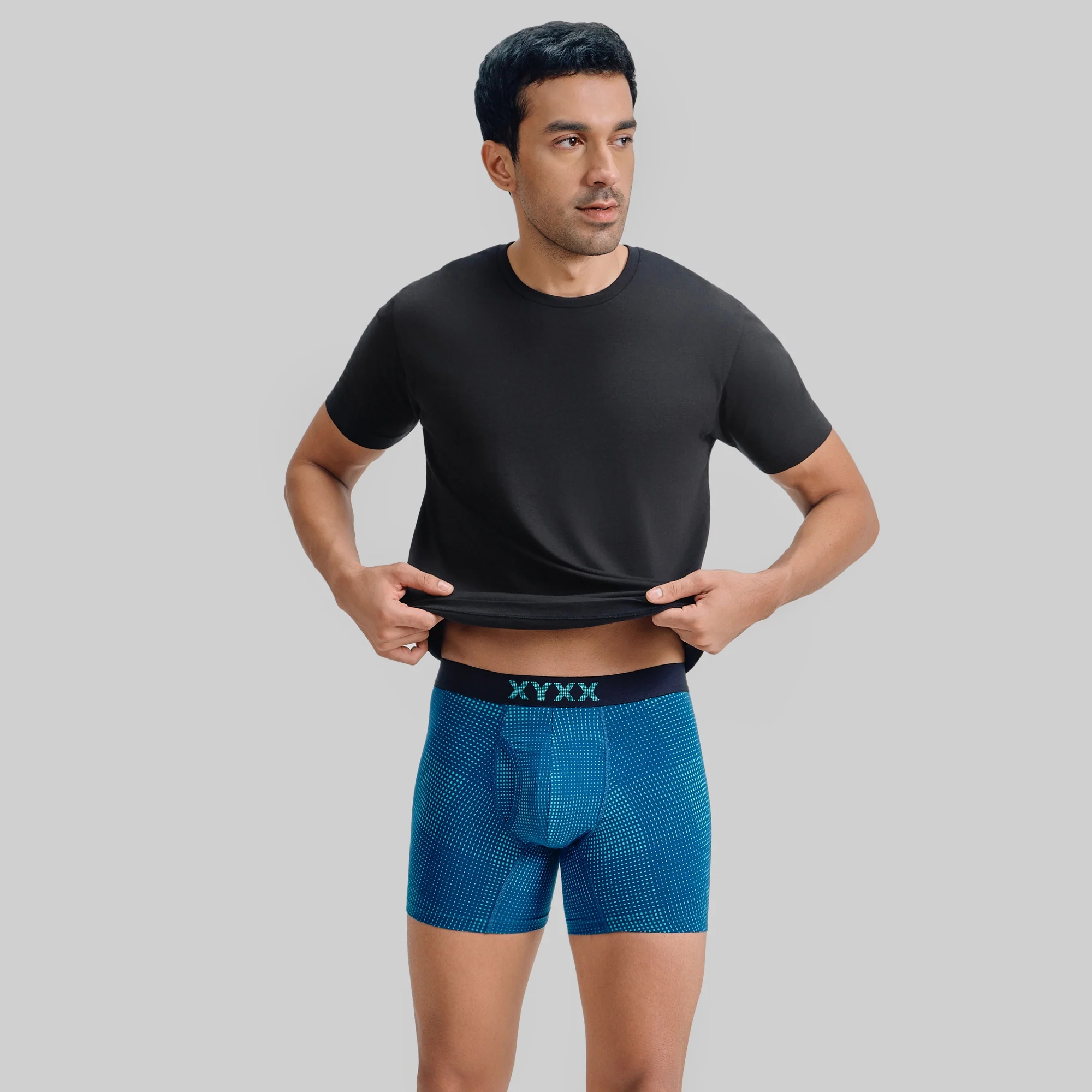 Quad Cotton Boxer Briefs - Aqua Green - Image 2