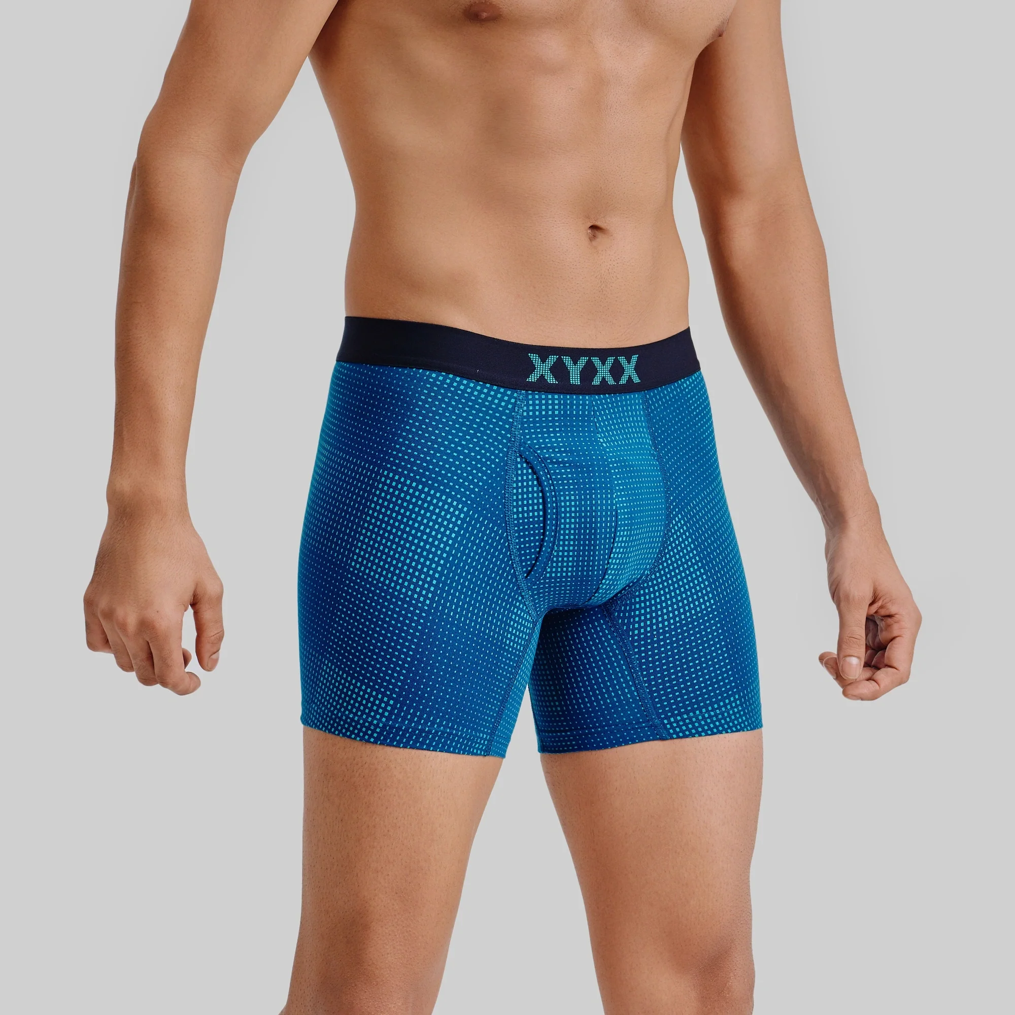 Quad Cotton Boxer Briefs - Aqua Green - Image 5