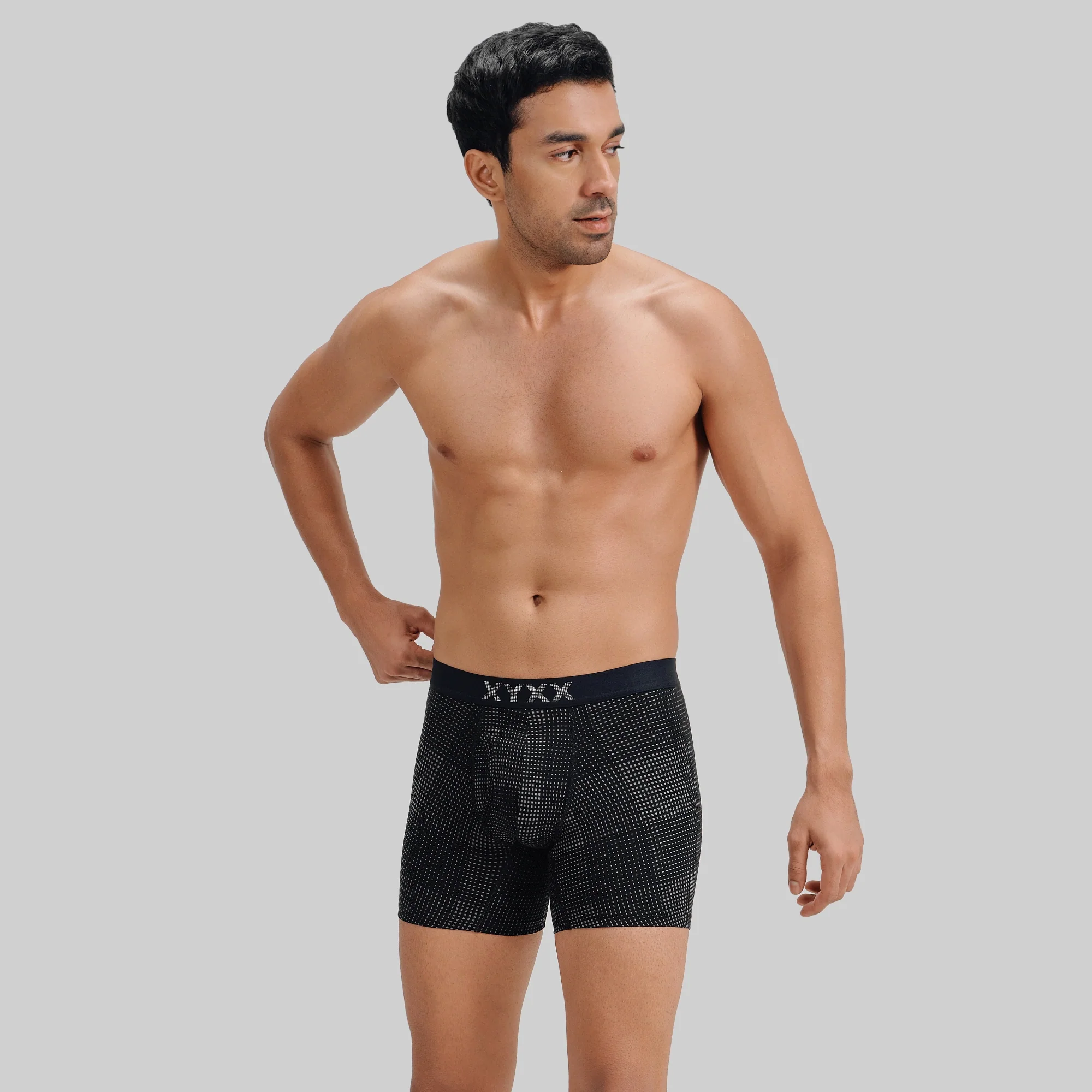 Quad Cotton Boxer Briefs - Smoke Black - Image 3