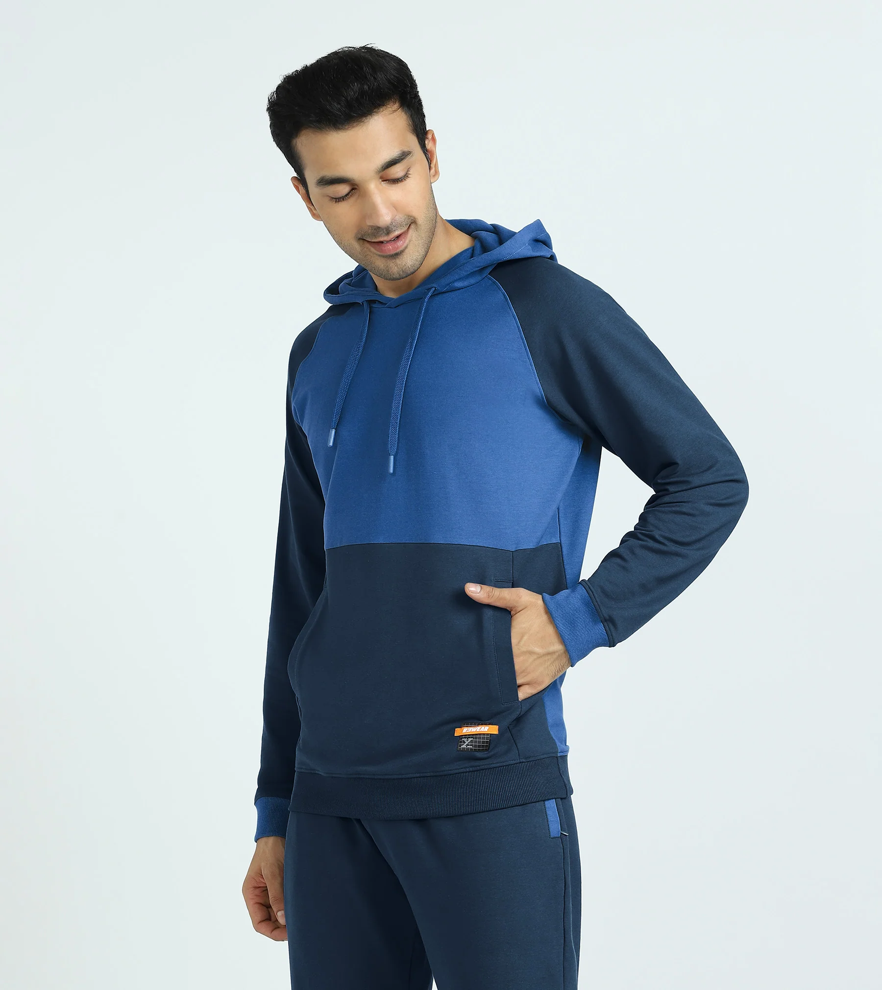 Quest French Terry Cotton Hoodie And Joggers Co-ord Set Atlas Blue - Image 3
