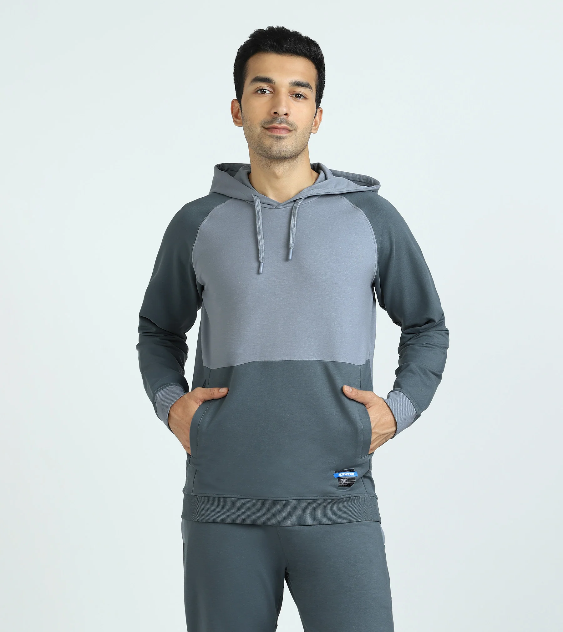 Quest French Terry Cotton Hoodie And Joggers Co-ord Set Slate Grey - Image 3