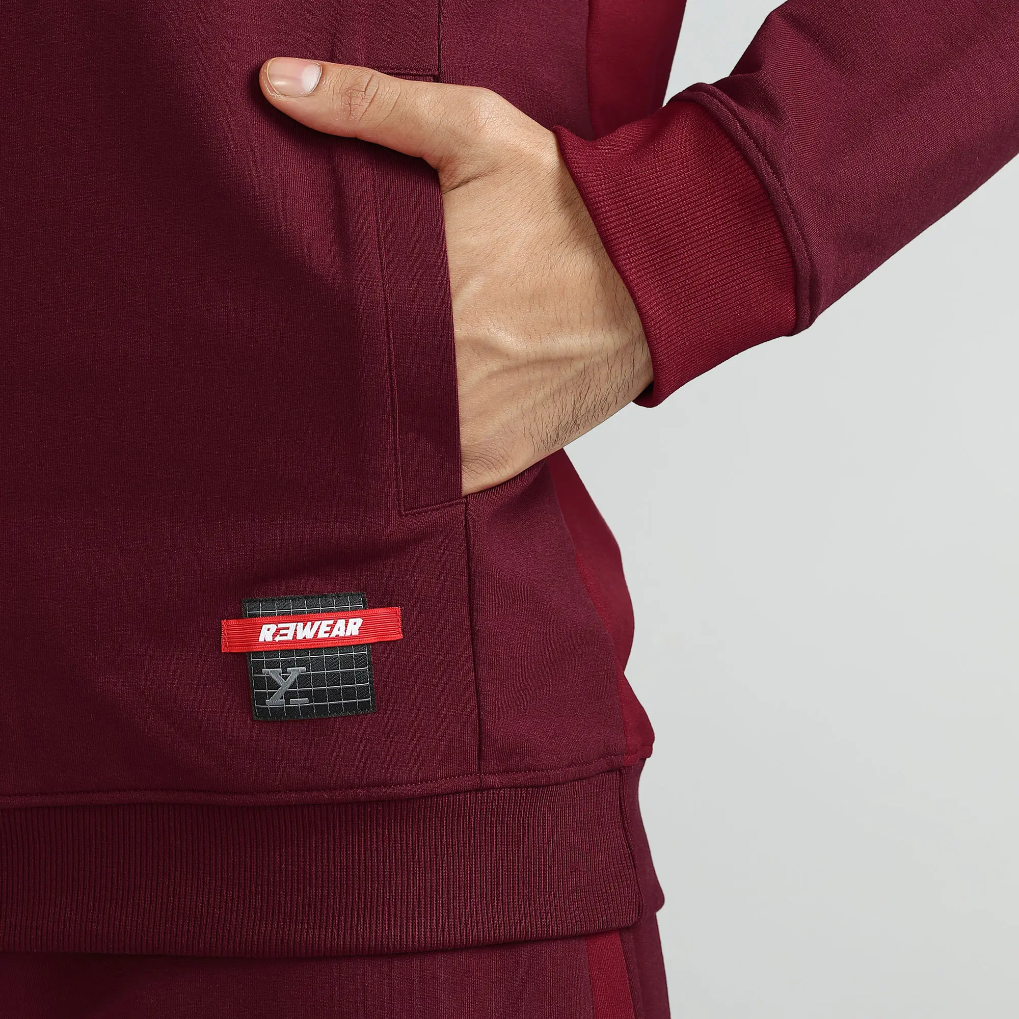 Quest French Terry Cotton Hoodies Scarlet Red - Image 3