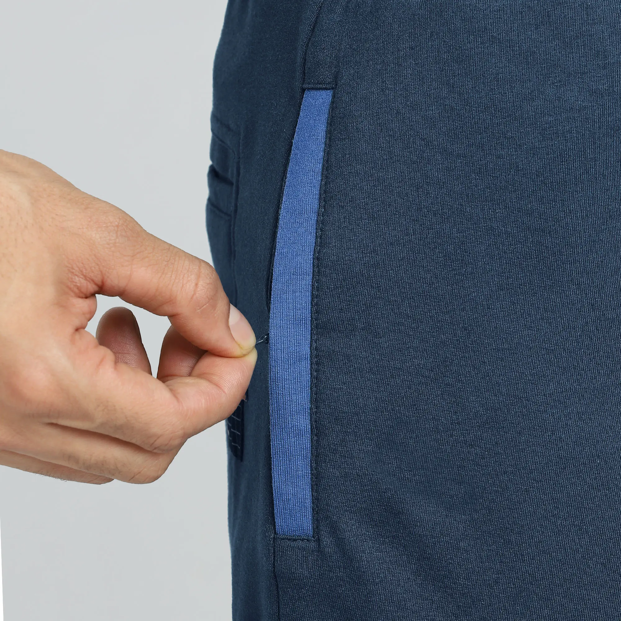 Quest French Terry Cotton-Blend Joggers Atlas Blue - Image 4