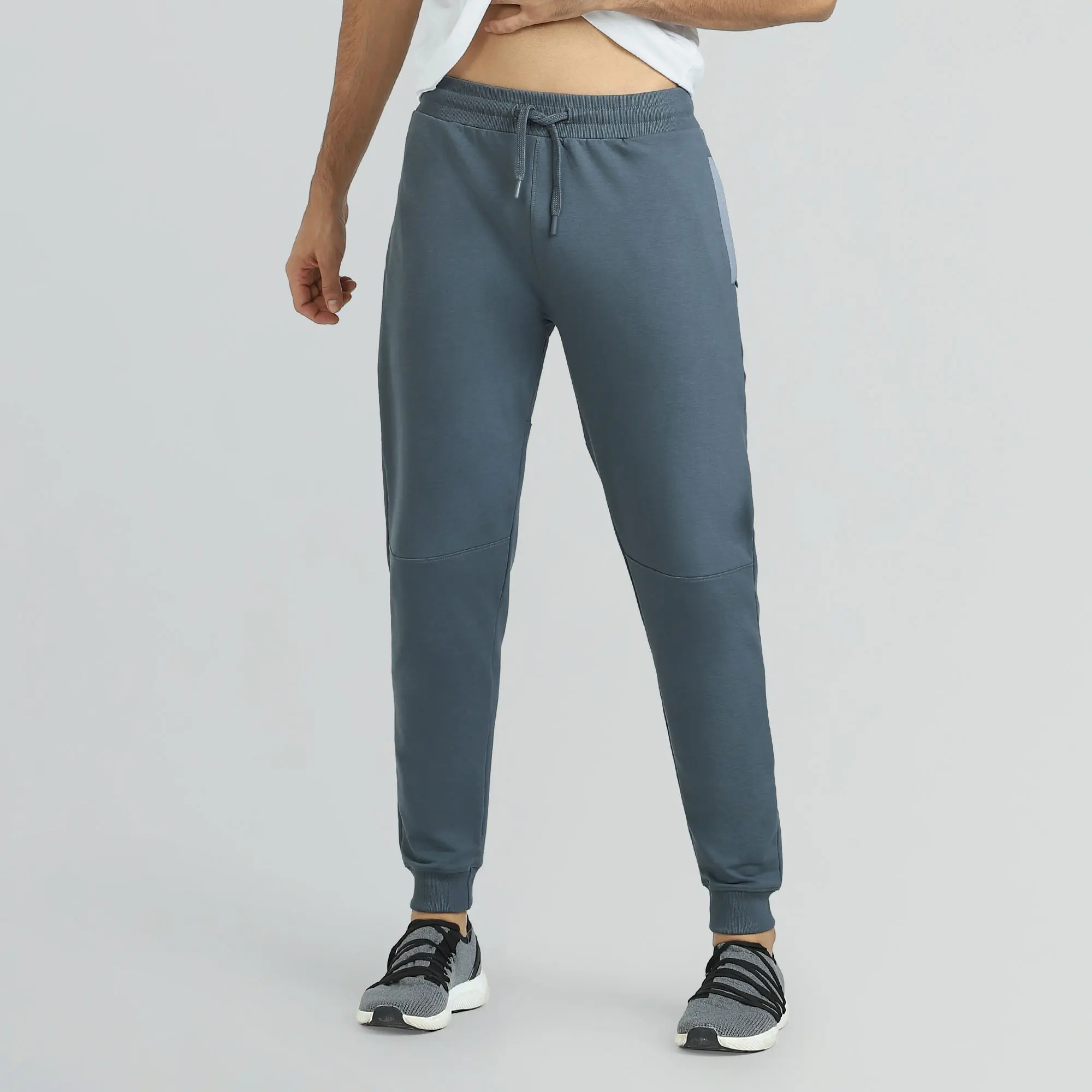 Quest French Terry Cotton-Blend Joggers Slate Grey - Image 2