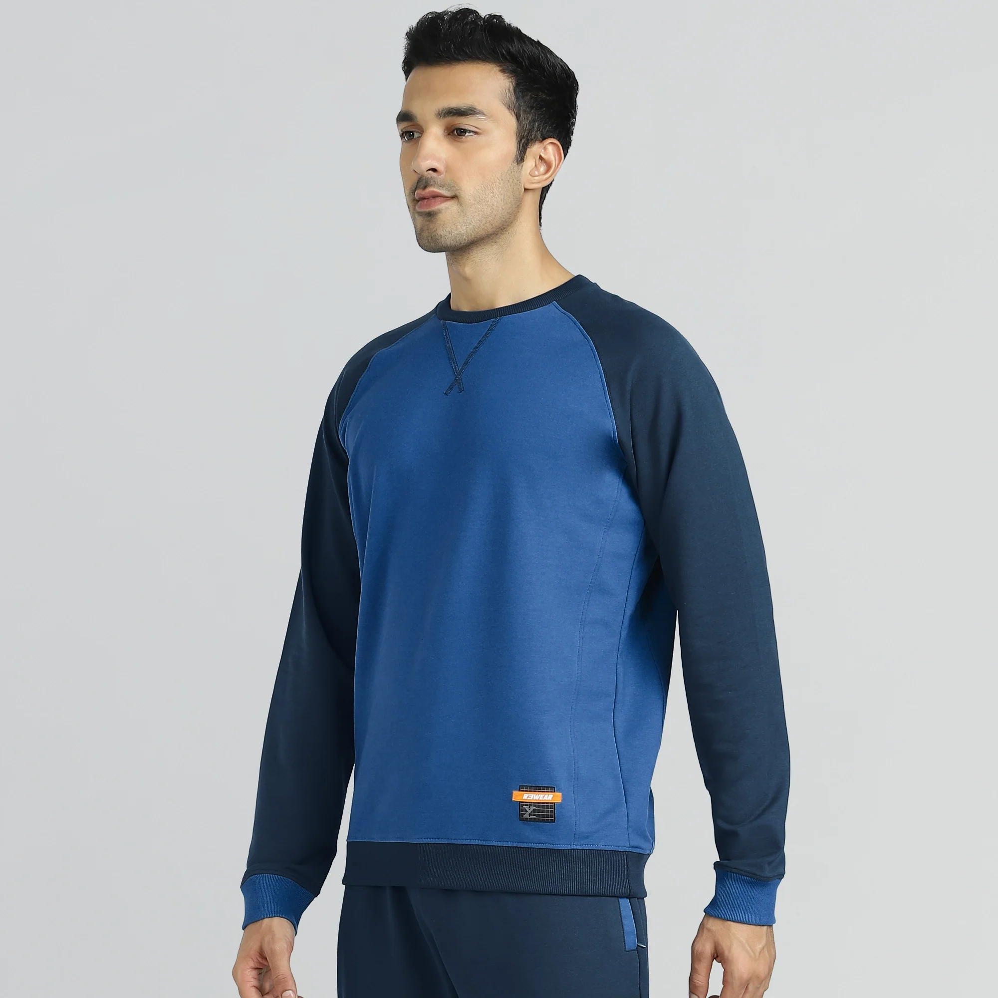 Quest French Terry Cotton-Blend Sweatshirts Atlas Blue - Image 2