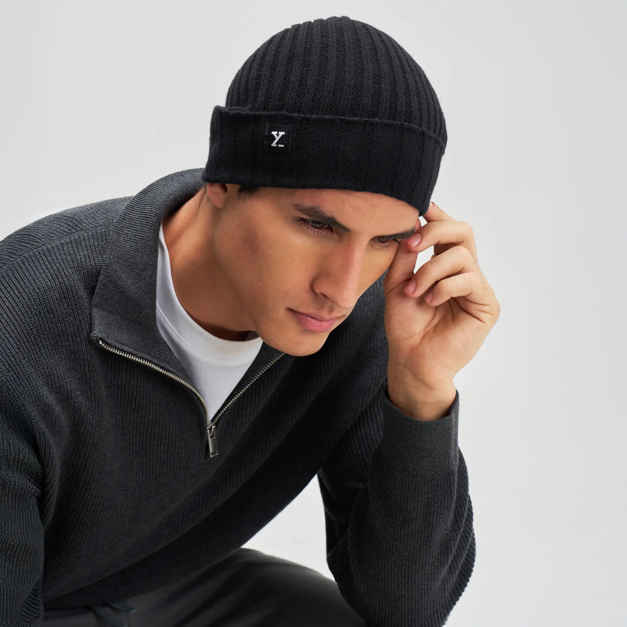 Winter Beanie - Pitch Black - Image 5