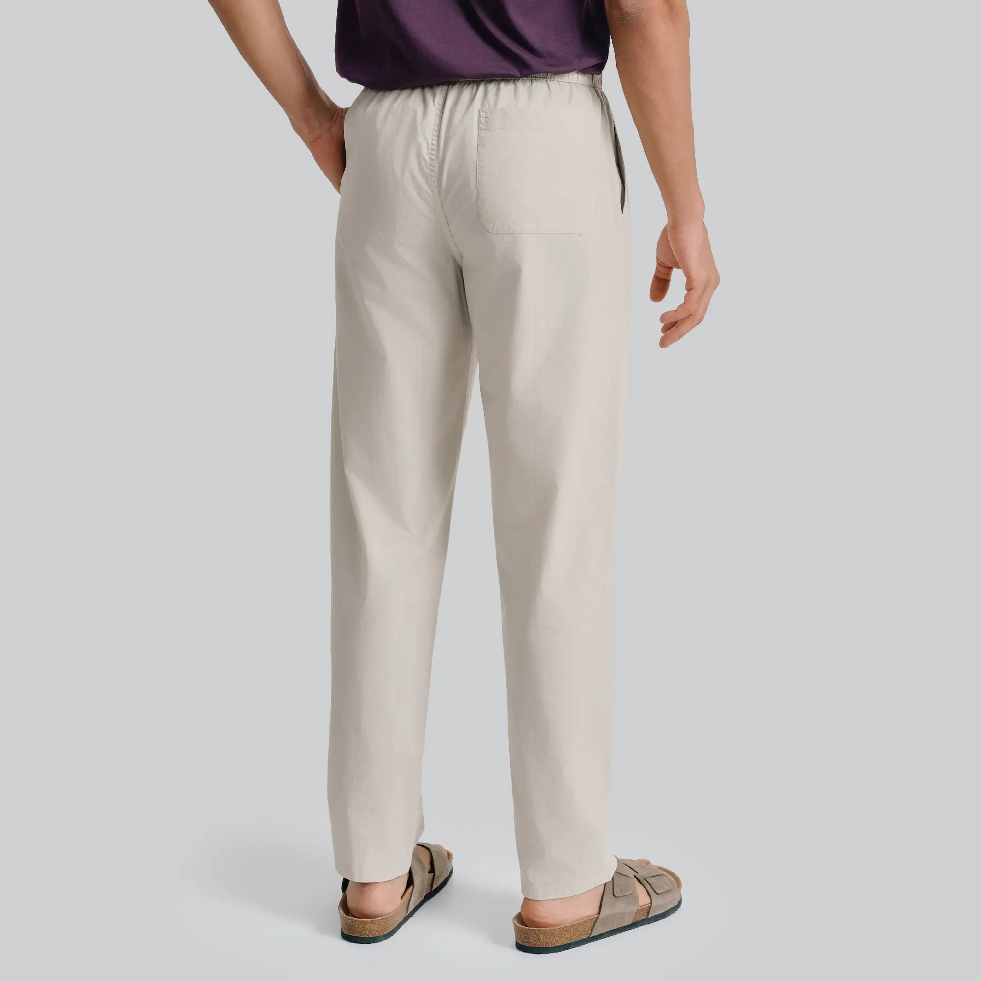 Zen Cotton Easy Pants Ivory Latte - Image 4
