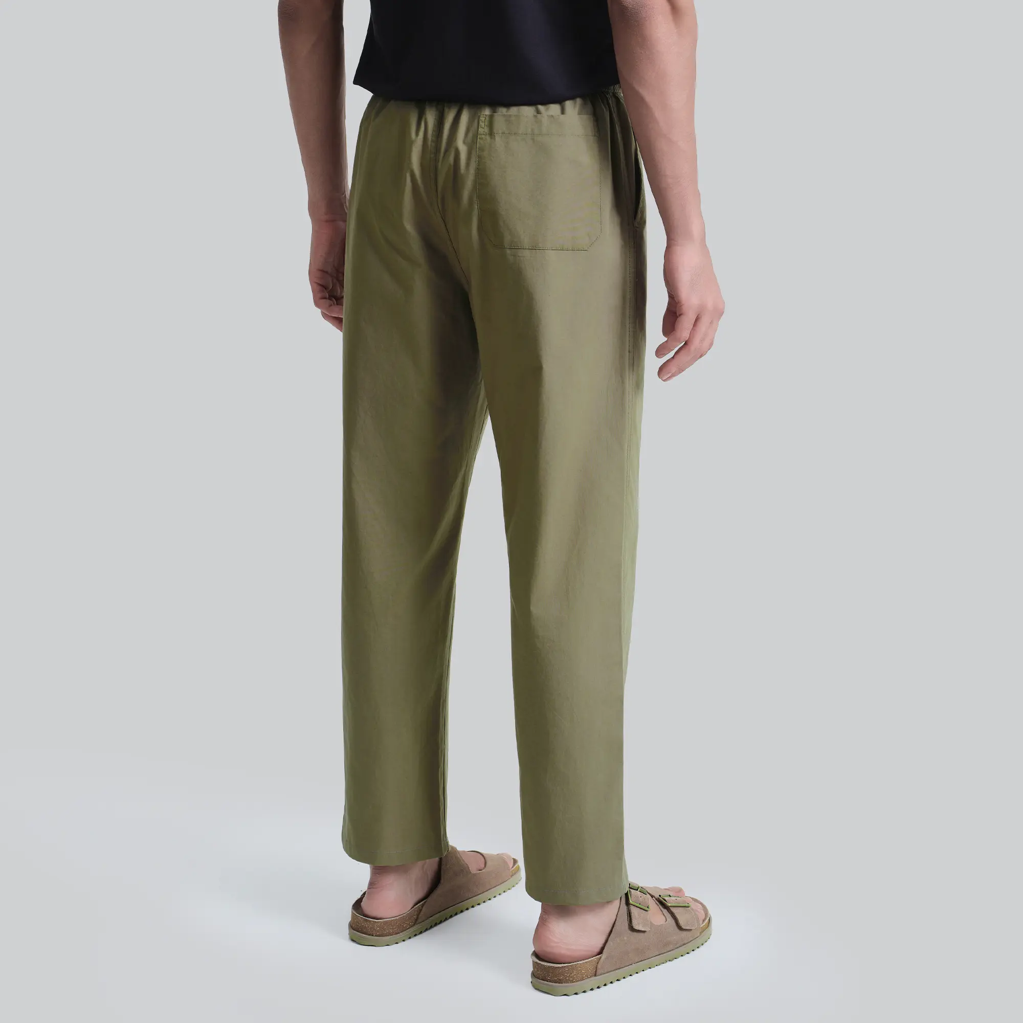 Zen Cotton Easy Pants Olive Green - Image 4