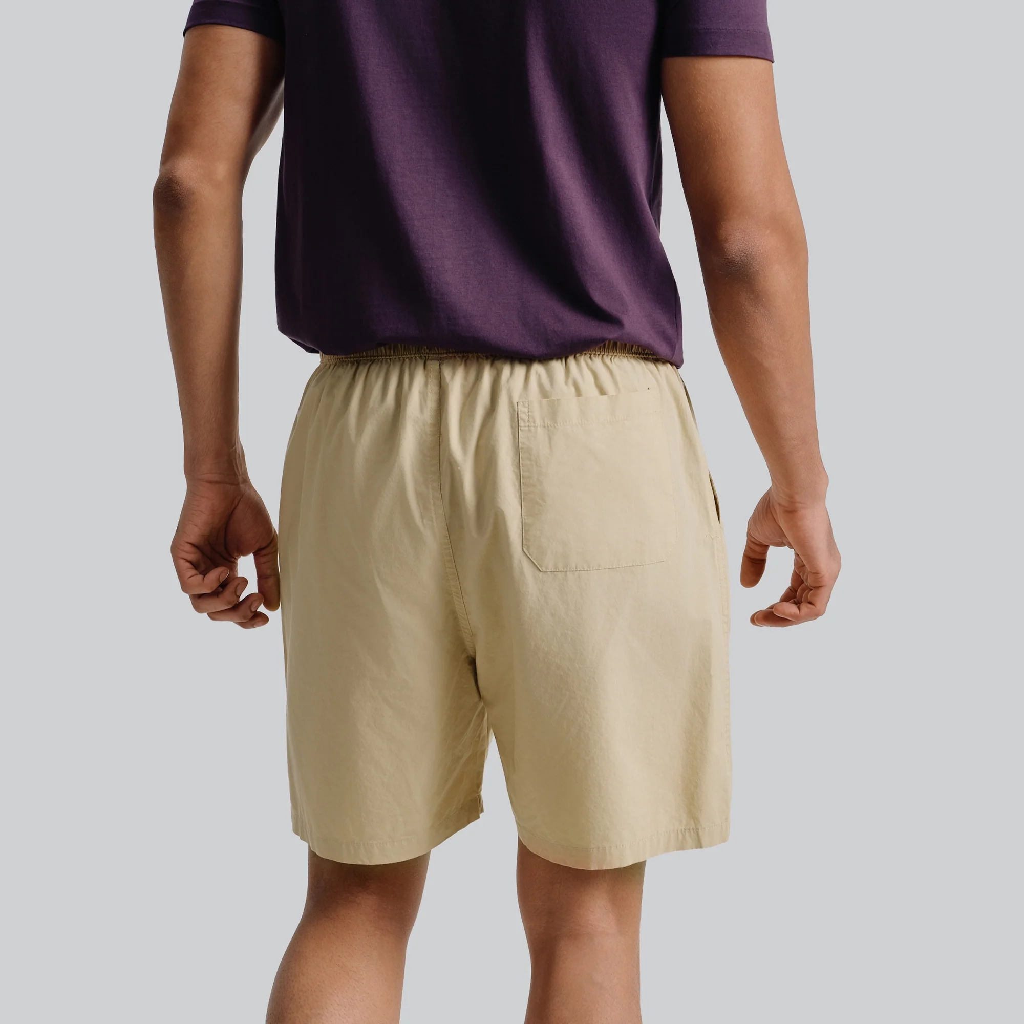 Zen Cotton Easy Shorts Dune Brown - Image 4