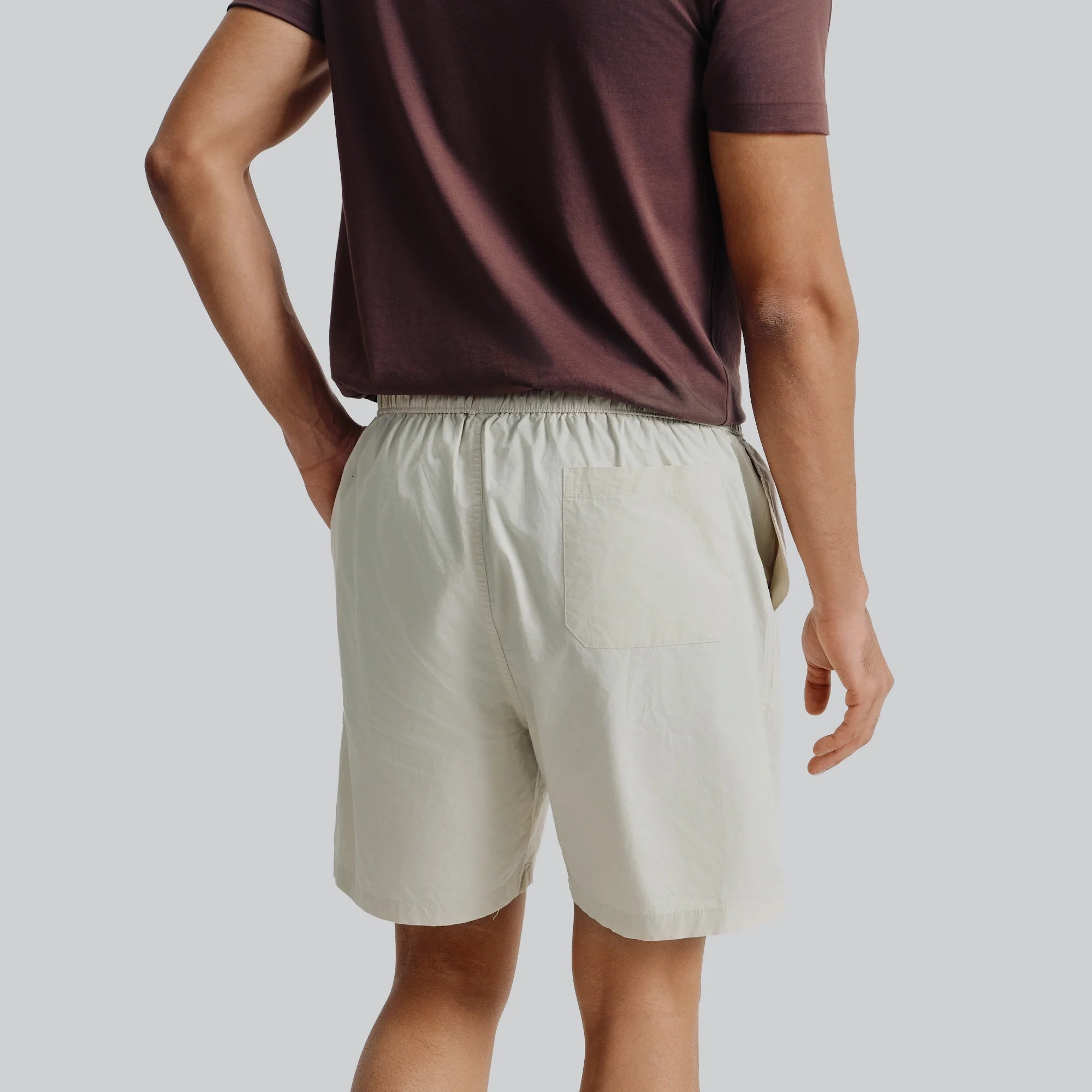 Zen Cotton Easy Shorts Ivory Latte - Image 4